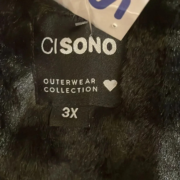 NWT Ci Sono faux leather and fur bomber woman’s jacket - Picture 4 of 14